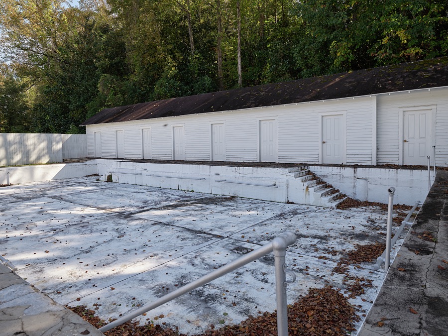 A portion of what was once a series of natural hot-springs pools in Warm Springs, Georgia, the retreat and recuperation center where Franklin Delano Roosevelt, and others afflicted with infantile paralysis, or polio, got treatment, rest, and exercise