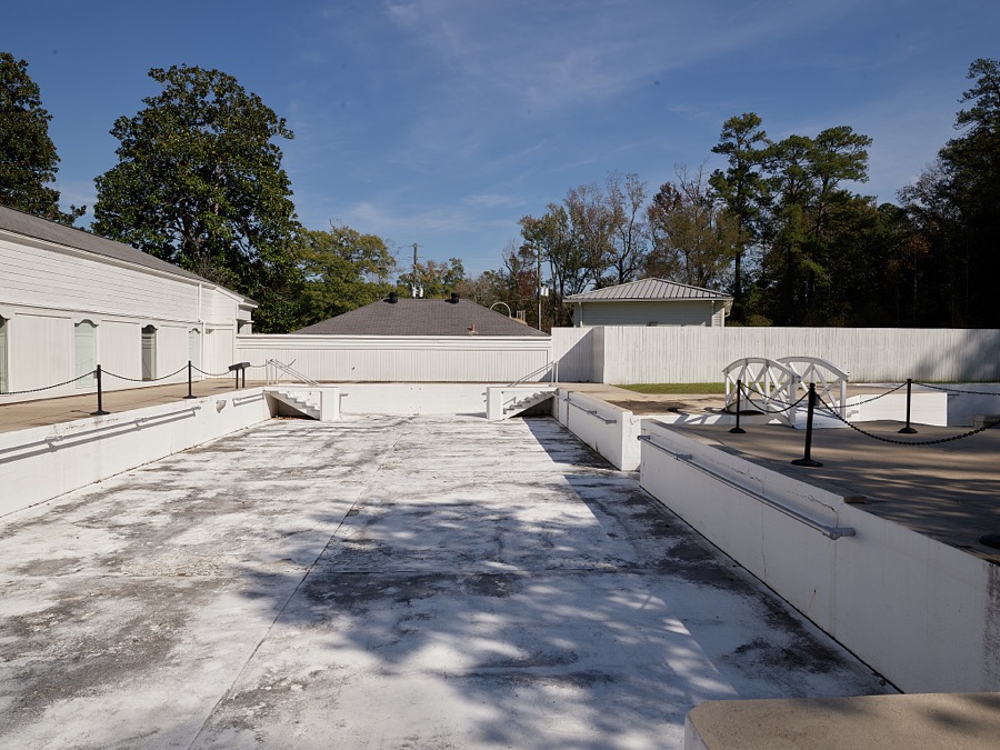 A portion of what was once a series of natural hot-springs pools in Warm Springs, Georgia, the retreat and recuperation center where Franklin Delano Roosevelt, and others afflicted with infantile paralysis, or polio, got treatment, rest, and exercise