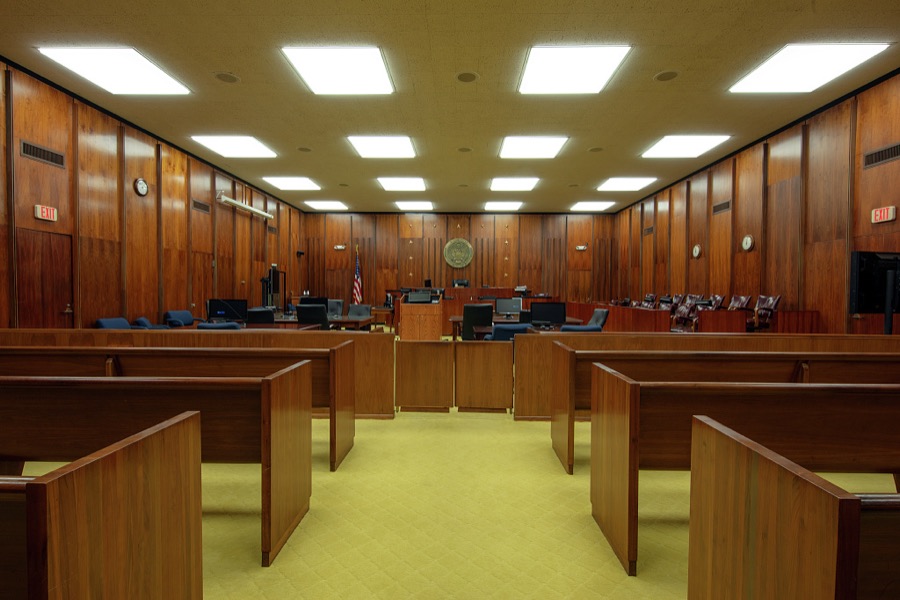 [Courtroom in the Lewis R. Morgan Federal Building and United States Courthouse in Newnan, Georgia