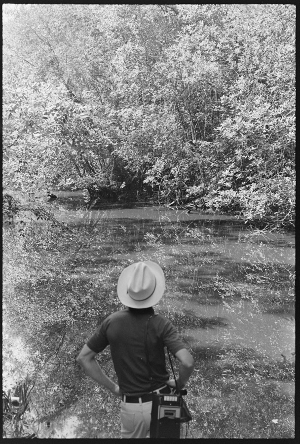 Fishing on the Alapaha River, Berrien County, Georgia; Fishing boat, Vernon Harris's cabinet shop, Enigma, Georgia