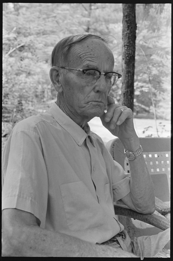 "Uncle" Guy Fuller at home, Wilcox County, Georgia; Johnny and Jan Stokes with outdoor cooker and barbecue pit, Ben Hill County, Georgia