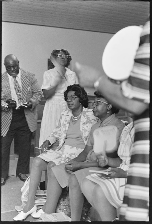 Shape note singing at Macedonia Baptist Church, Sylvester, Georgia; Etta Anderson, Ocilla, Georgia, with grandchildren