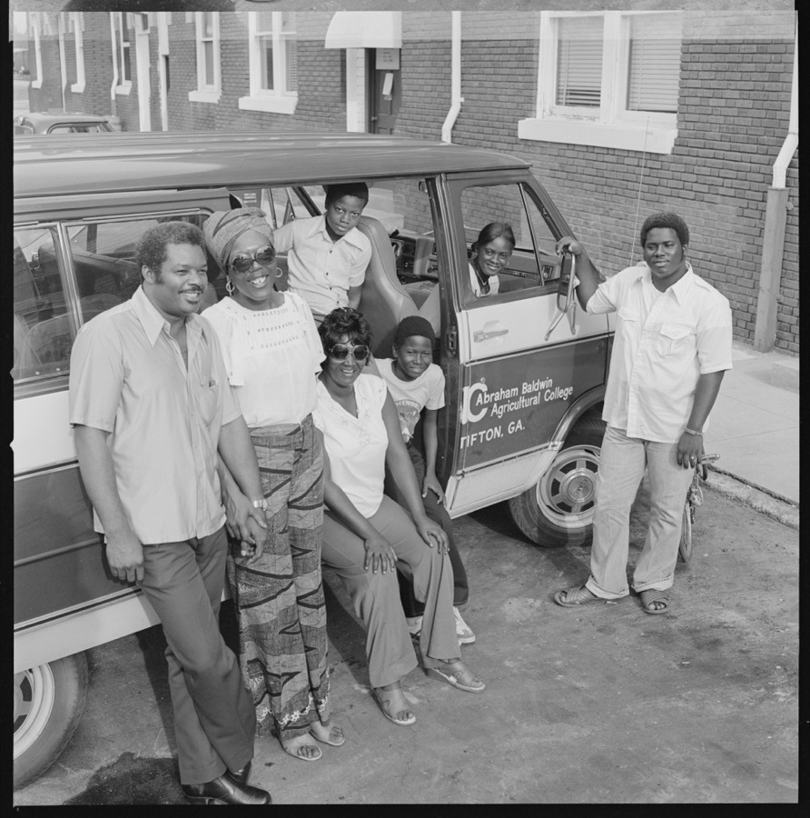 Fieldworker Beverly Robinson's departure, Colquitt County, Georgia; Scott house, south of Moultrie, Georgia