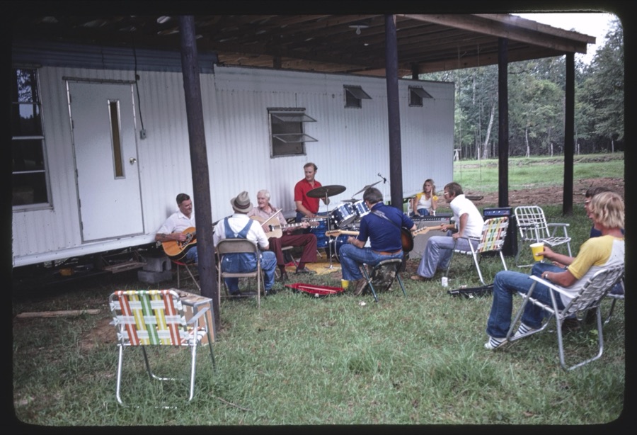 Music jam session, Gaskins farm, Berrien County, Georgia; Shape note singing convention, Mt. Zion Missionary Baptist Church, Damascus, Georgia