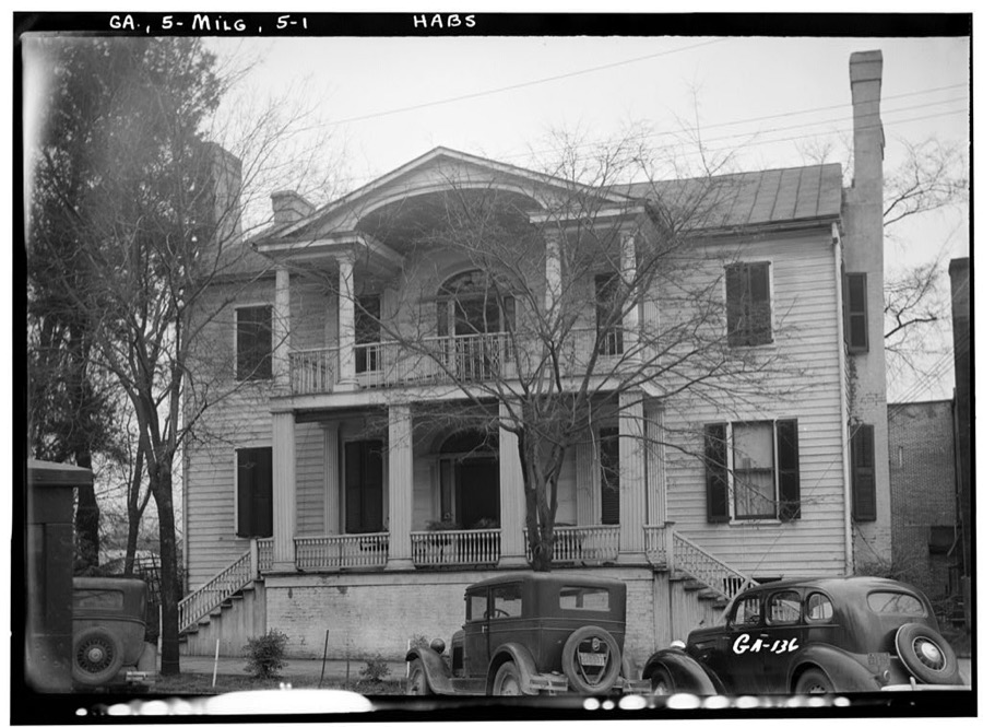 Stetson-Sanford House, Wilkinson & Hancock Streets, Milledgeville, Baldwin County, GA