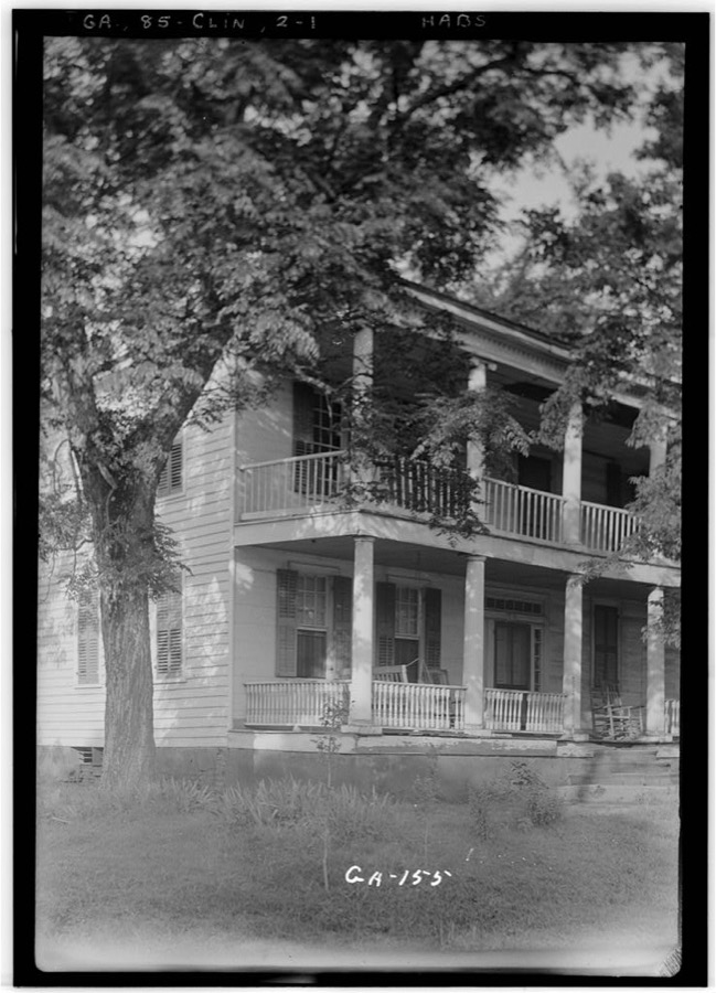 Mitchell-Barron House, Washington & Madison Streets, Clinton, Jones County, GA