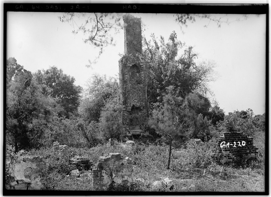 Retreat Plantation, House (Ruins), Saint Simons Island, Glynn County, GA