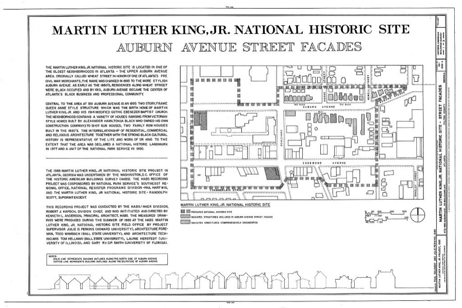 Martin Luther King, Jr. National Historic Site, 472-550 Auburn Avenue & 39 Boulevard Avenue, 472-550 Auburn Avenue & 39 Boulevard Avenue, Atlanta, Fulton County, GA