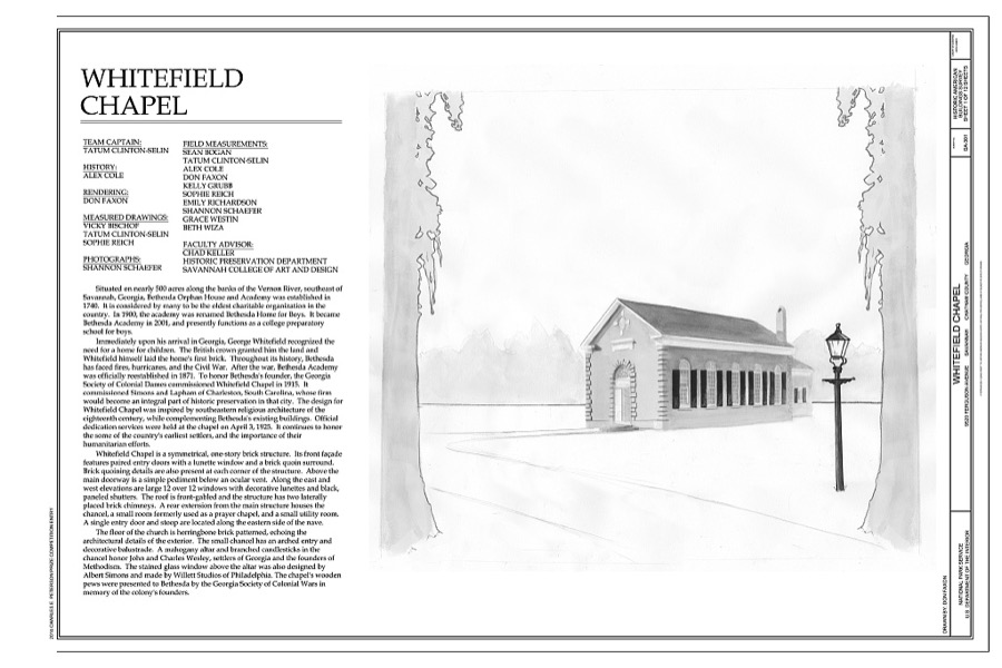 Whitefield Chapel, 9520 Ferguson Avenue, Savannah, Chatham County, GA