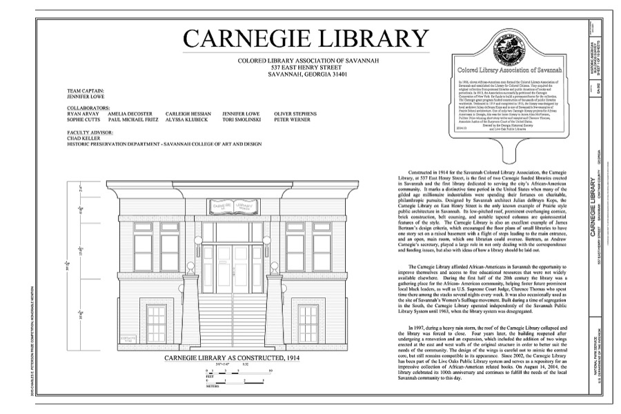 Carnegie Library, 537 East Henry Street, Savannah, Chatham County, GA