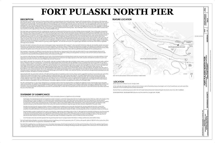 Fort Pulaski North Pier, Cockspur Island, Savannah, Chatham County, GA