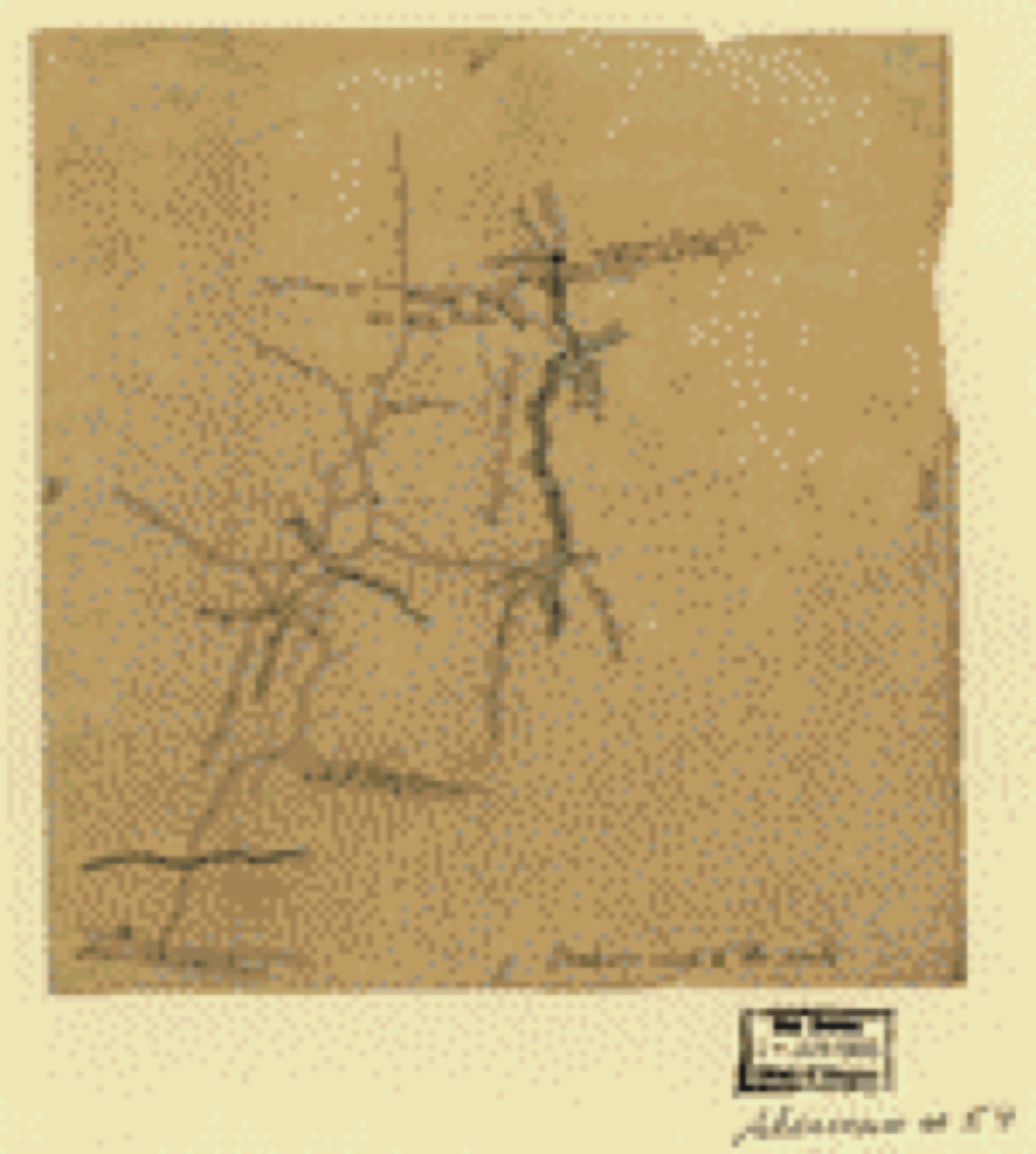 Land ownership map, 1864 - [Map of the environs of Powers and Isoms ferries, Cobb County, Georgia]