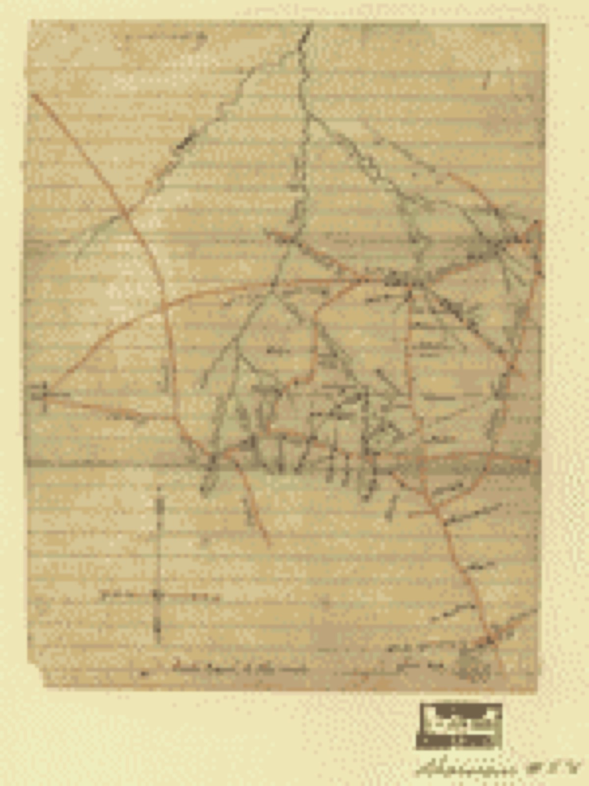 Land ownership map, 1864 - [Map of part of Cobb County, Georgia, showing roads to the west of Marietta, in the vicinity of Powder Springs, June 10-July 3, 1864]