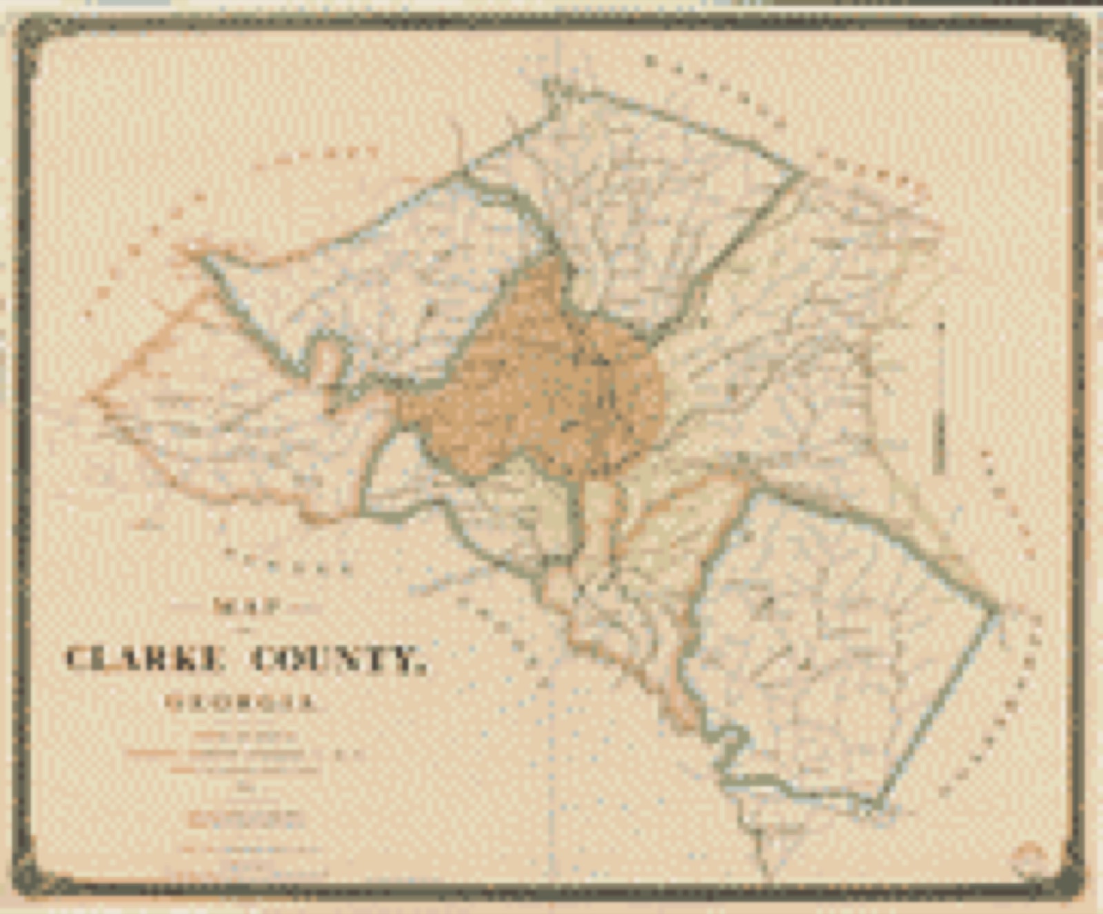 Land ownership map, 1893 - Map of Clarke County, Georgia