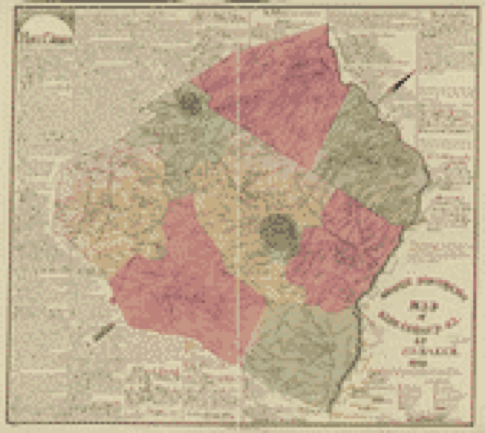 Land ownership map, 1889 - General descriptive map of Hart County, Ga