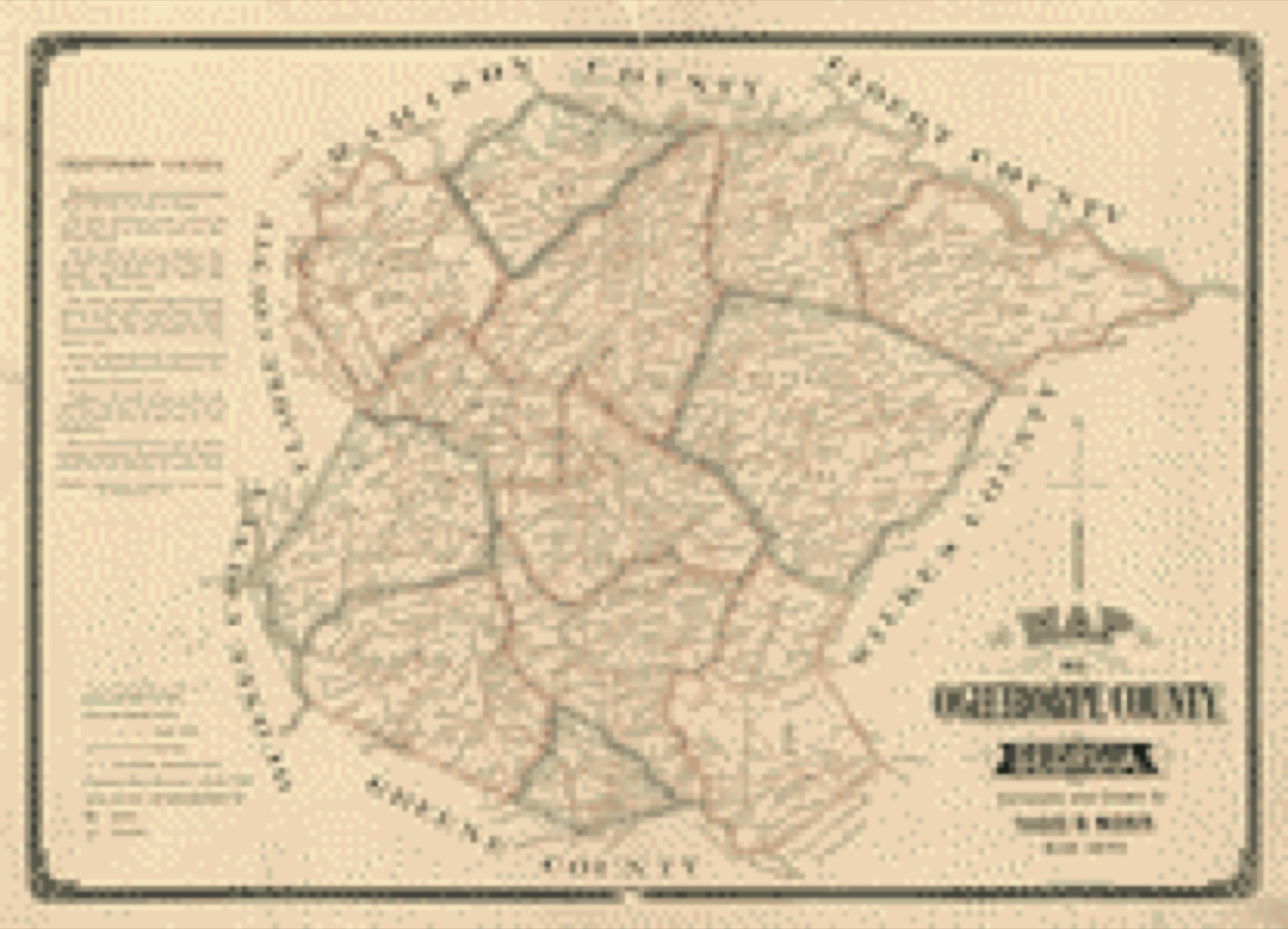 Land ownership map, 1894 - Map of Oglethorpe County, Georgia