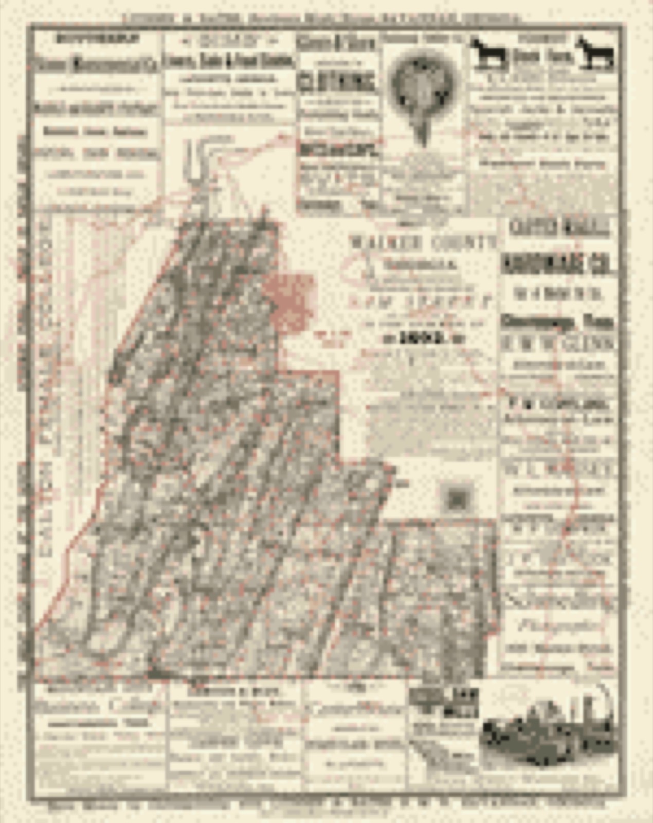 Land ownership map, 1893 - Map of Walker County, Georgia