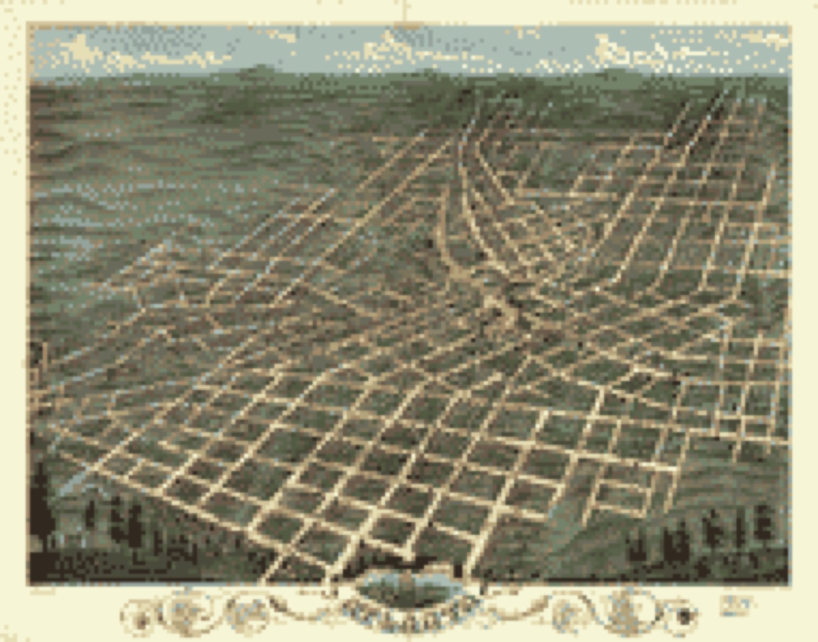 Bird's-eye view, 1871 - Birds eye view of the city of Atlanta, the capitol of Georgia 1871