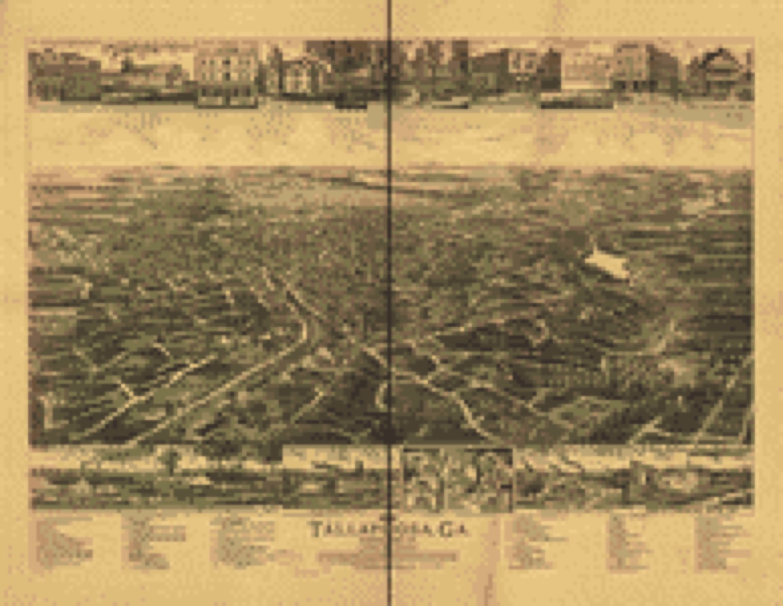 Bird's-eye view, 1892 - 1892 Tallapoosa, Ga. Haralson Co