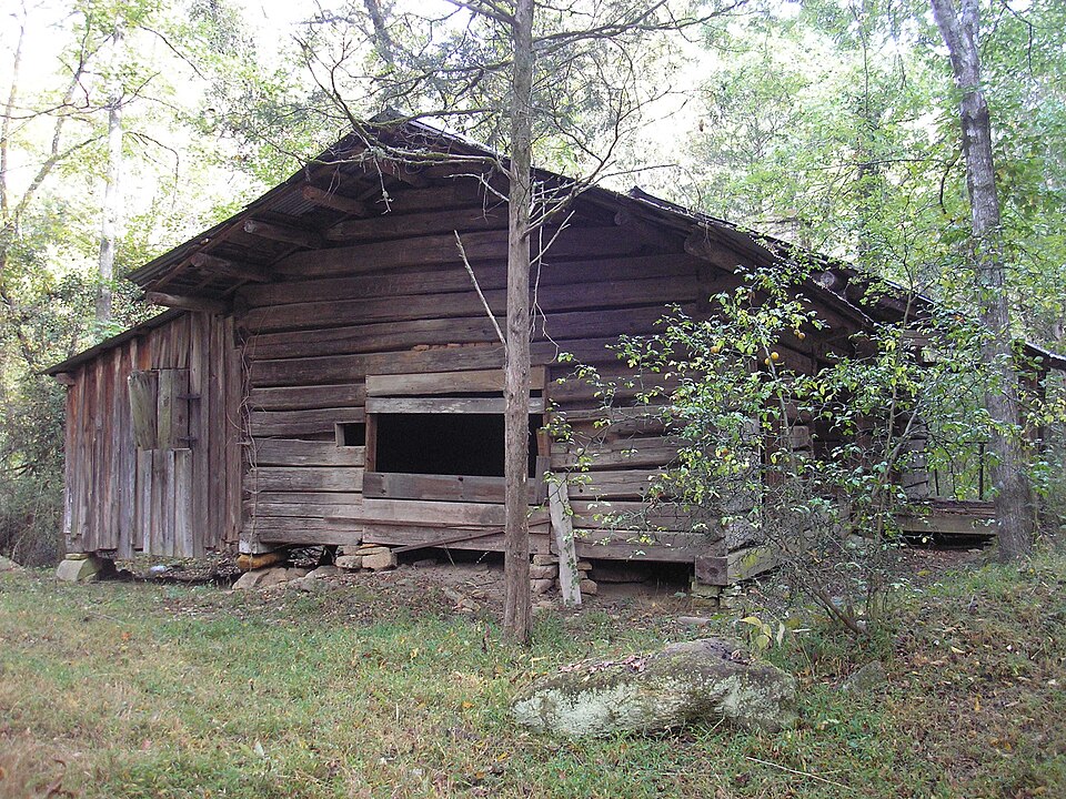 Photograph of John Thomas Carnes Family Log House