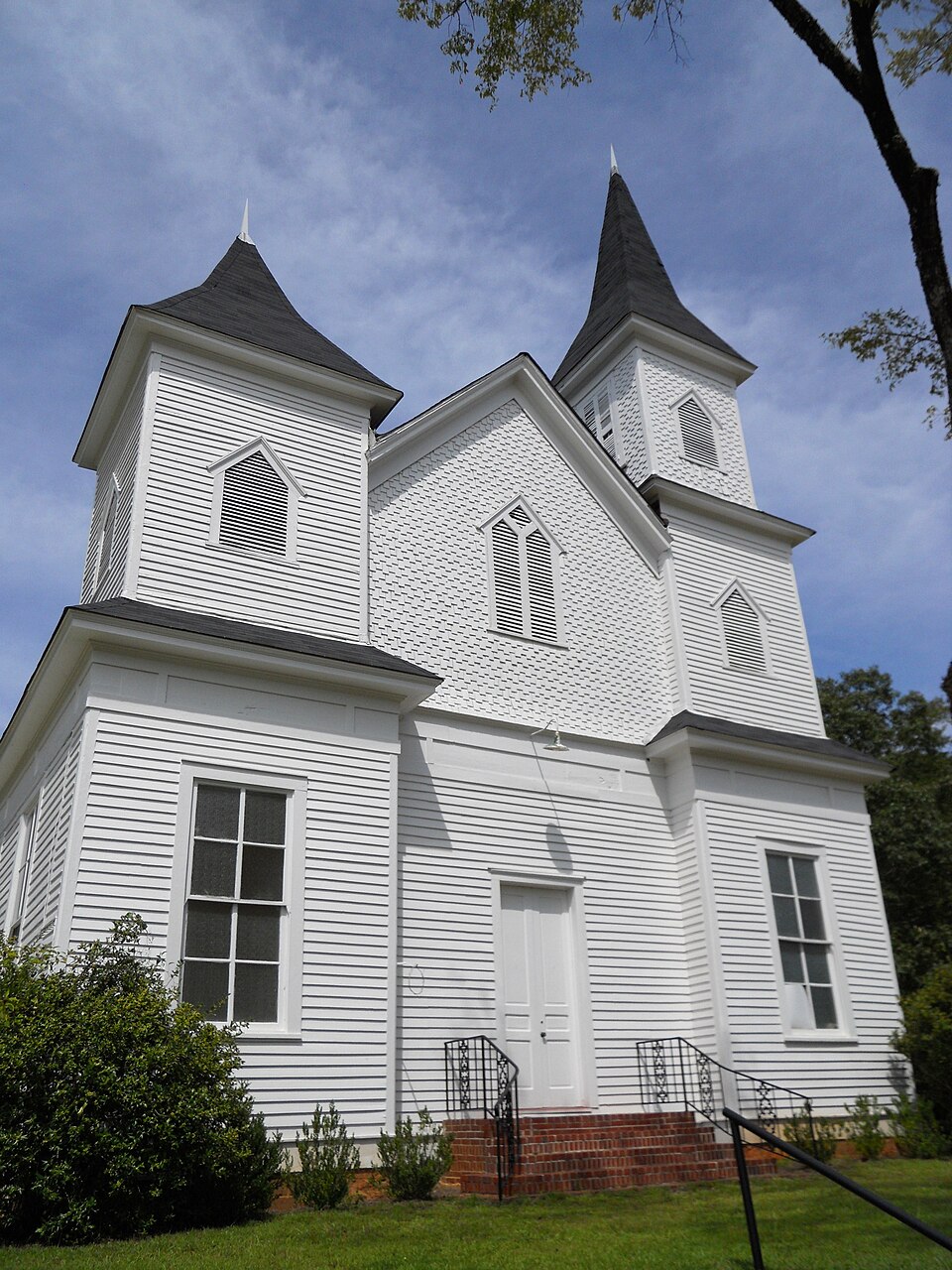 Photograph of Whitesville Methodist Episcopal Church, South, and Cemetery