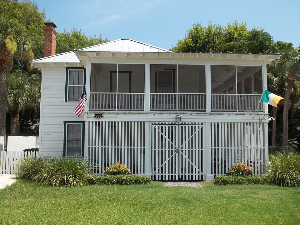Photograph of J. Herbert and Julia Johnson Raised Tybee Cottage