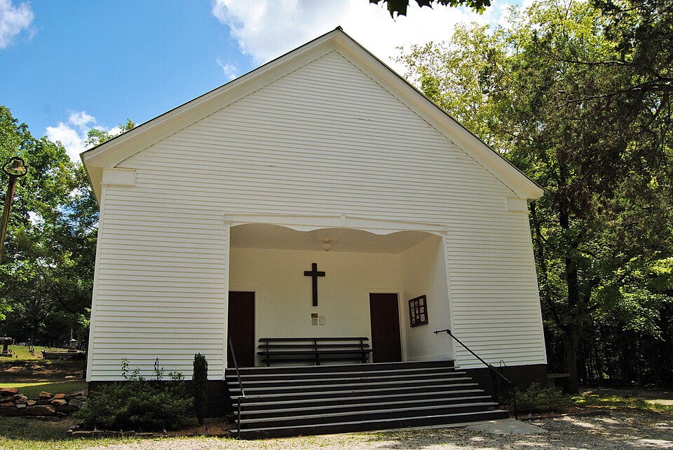 Photograph of Hebron Church, Cemetery, and Academy