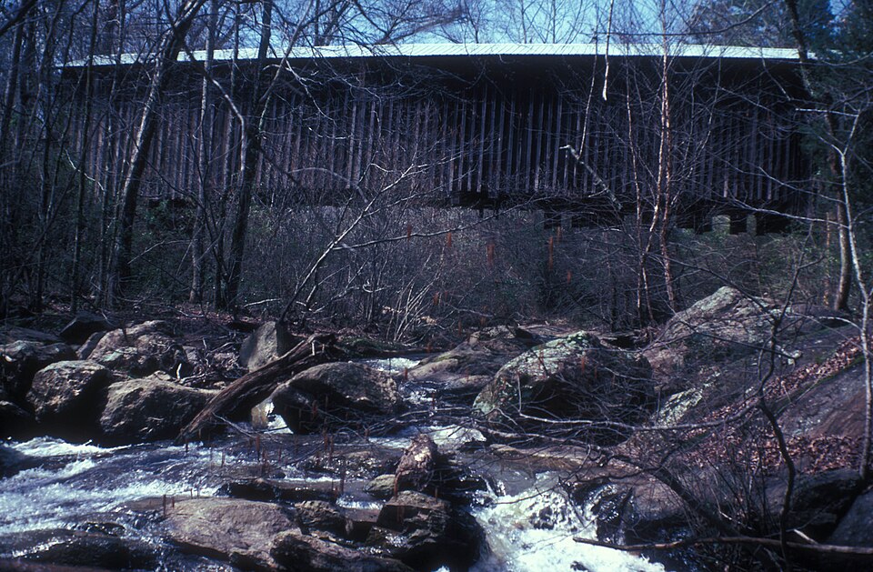 Photograph of Elder's Mill Covered Bridge and Elder Mill