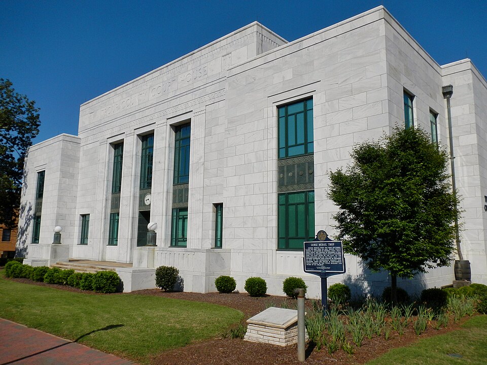 Photograph of Troup County Courthouse, Annex, and Jail