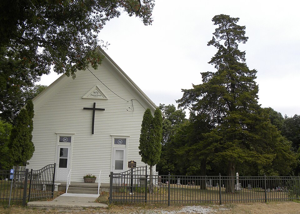 Photograph of Pleasant Grove Community Church and Cemetery