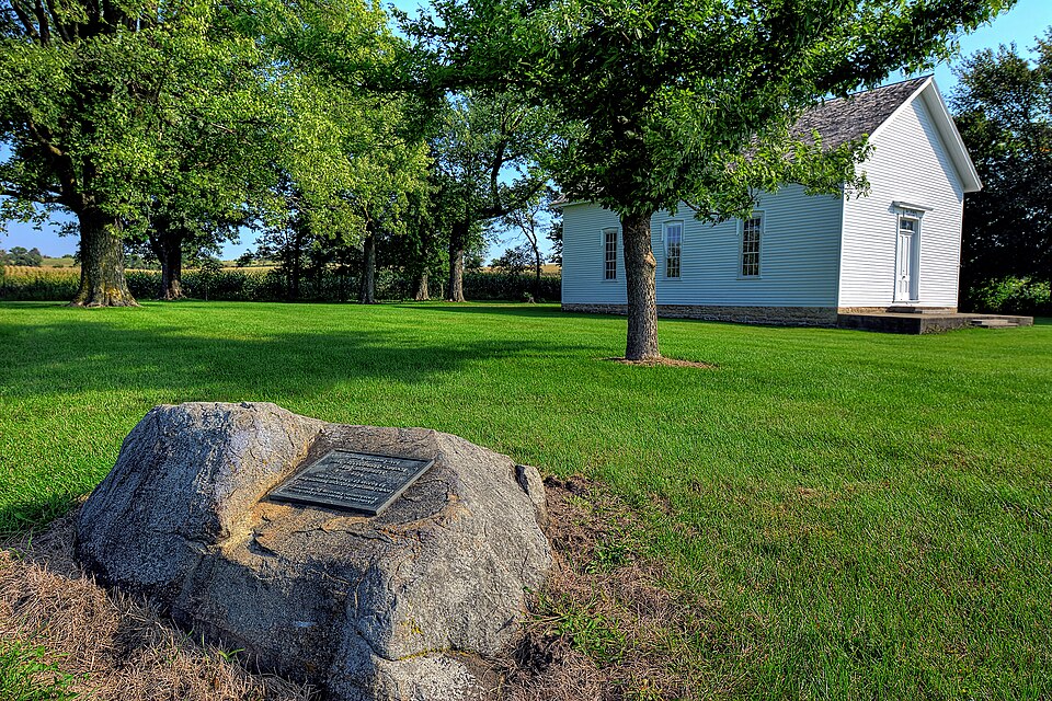 Photograph of Bay Settlement Church and Monument