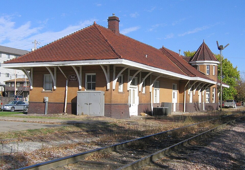 Photograph of Chicago, Rock Island and Pacific Railroad Passenger Station