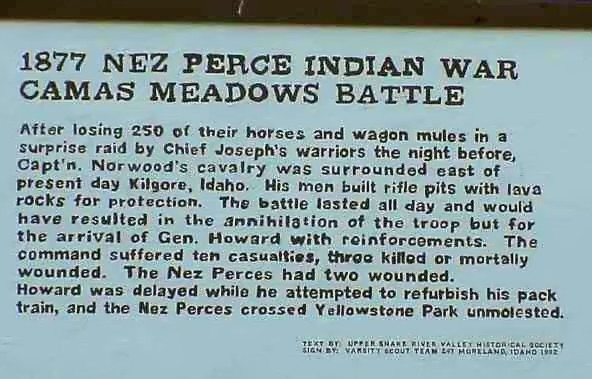 Photograph of Camas Meadows Battle Sites