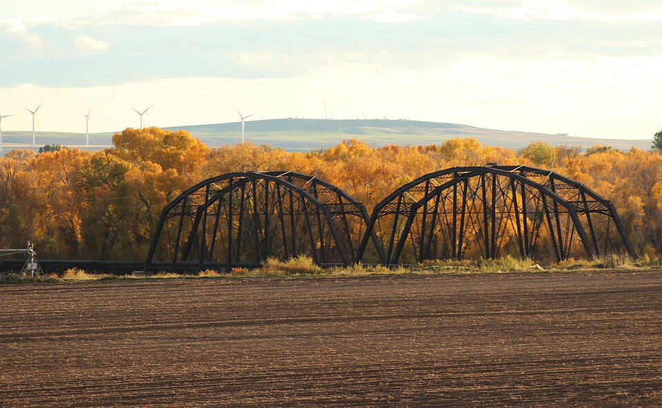 Photograph of Ririe A Pegram Truss Railroad Bridge