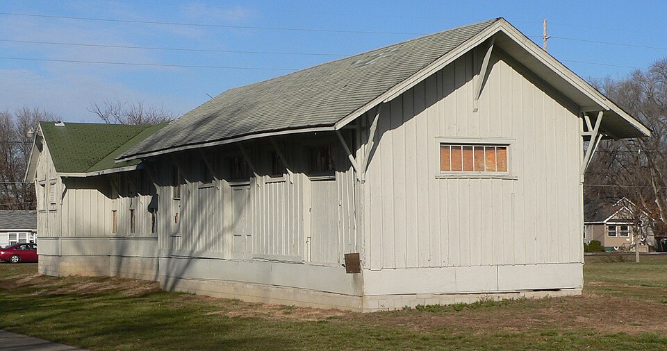 Photograph of St. Louis, Peoria and Northern Railroad Depot