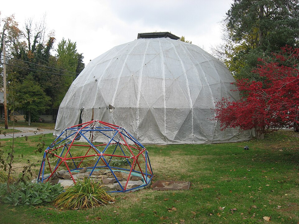 Photograph of R. Buckminster Fuller and Anne Hewlett Dome Home