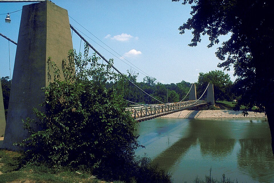 Photograph of General Dean Suspension Bridge