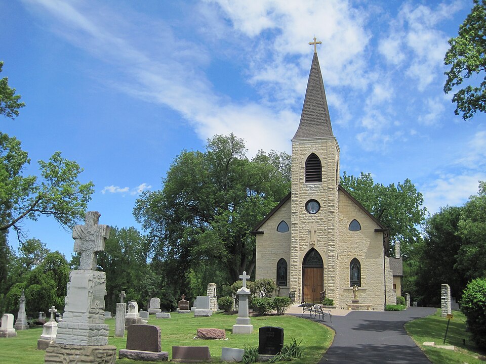 Photograph of St. James Catholic Church and Cemetery