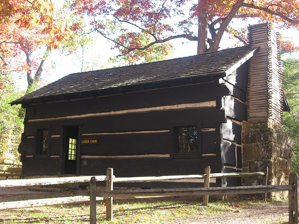 Photograph of Richard Lieber Log Cabin