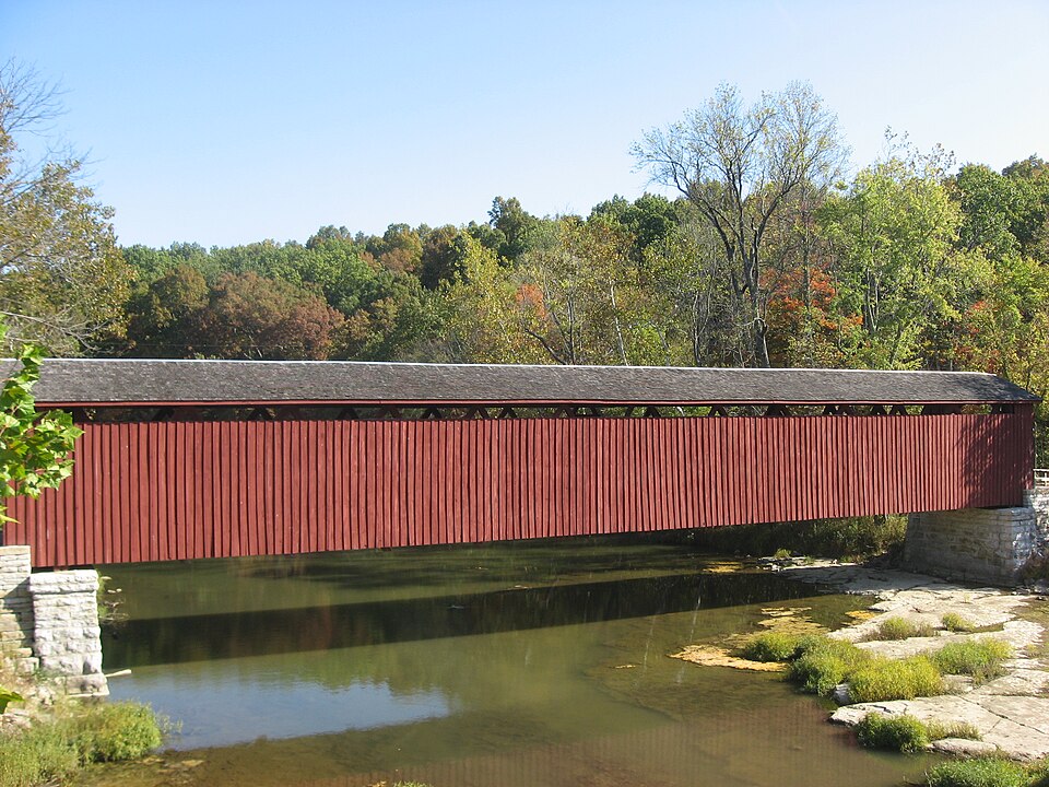 Photograph of Cataract Falls Covered Bridge