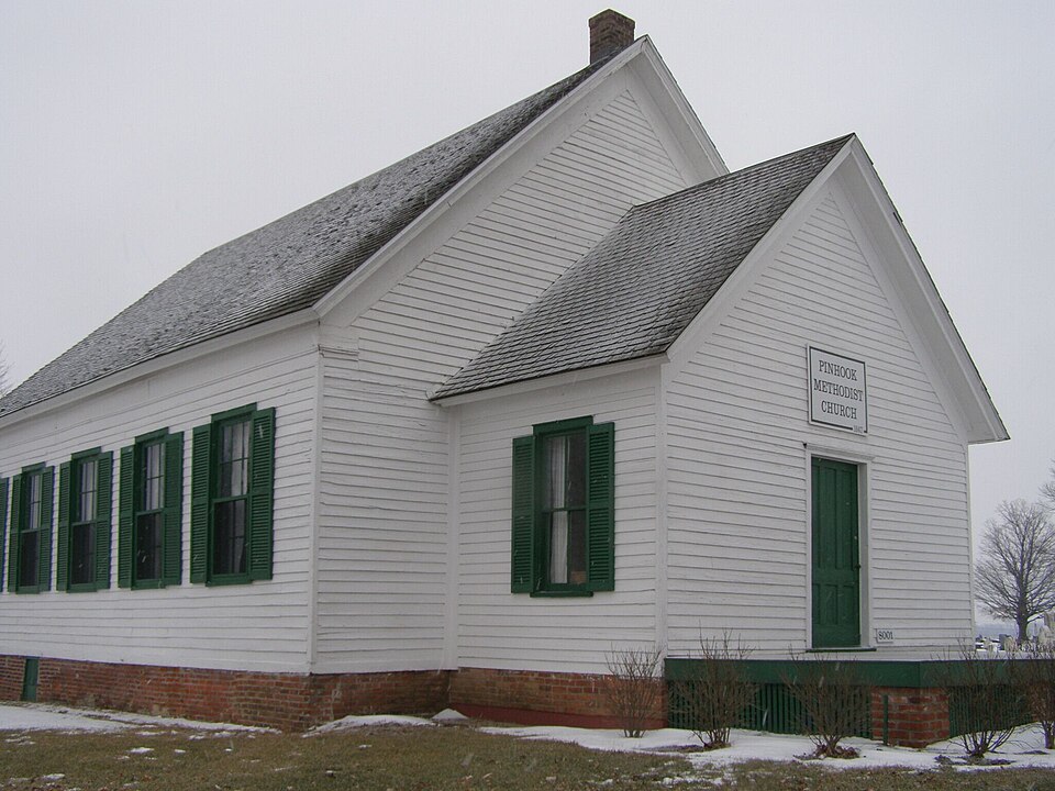 Photograph of Pinhook Methodist Church and Cemetery