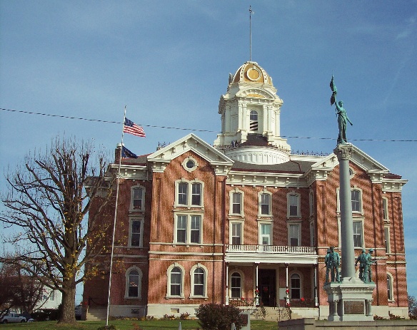 Photograph of Posey County Courthouse Square