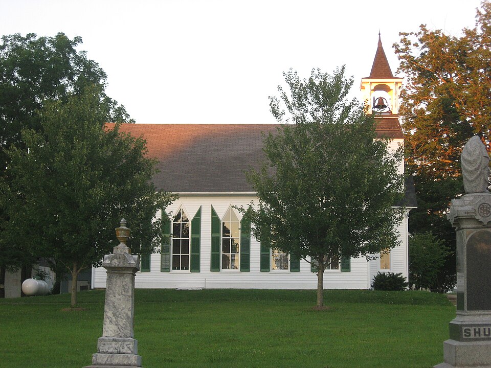 Photograph of Poland Presbyterian Church and Cemetery