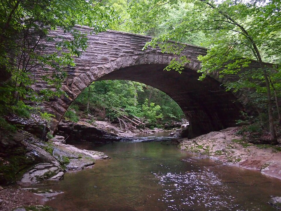 Photograph of Stone Arch Bridge over McCormick's Creek