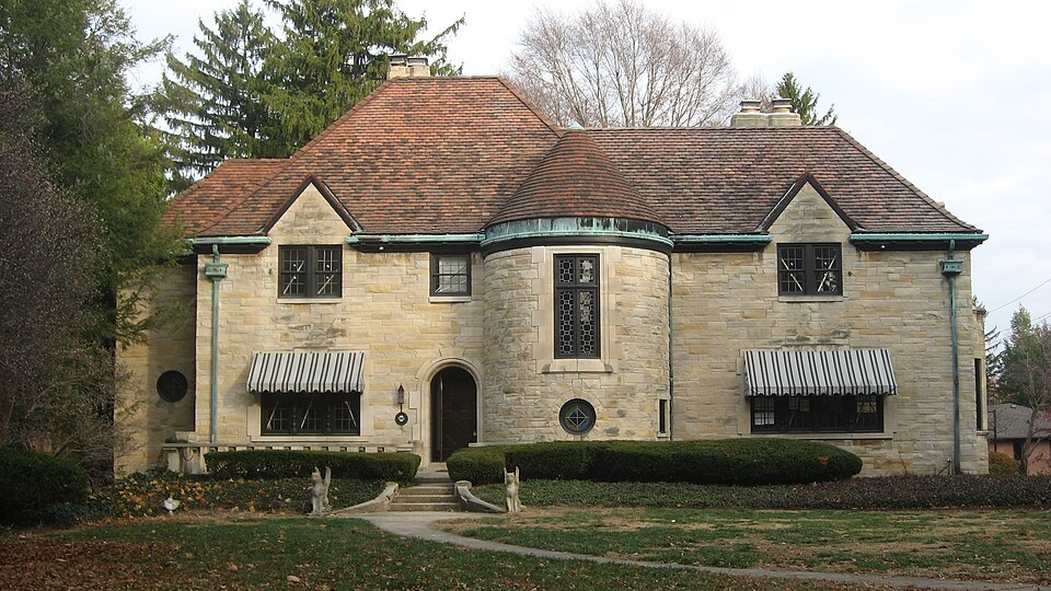 Photograph of Joseph J. Cole, Jr., House and 1925 Cole Brouette No. 70611