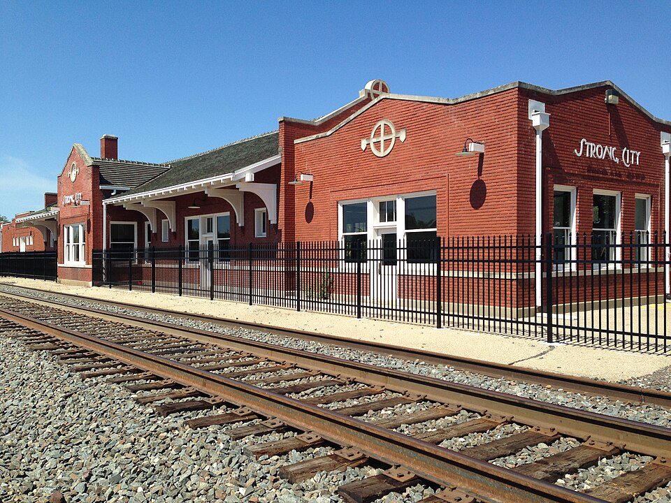 Photograph of Strong City Atchison, Topeka, & Santa Fe Depot