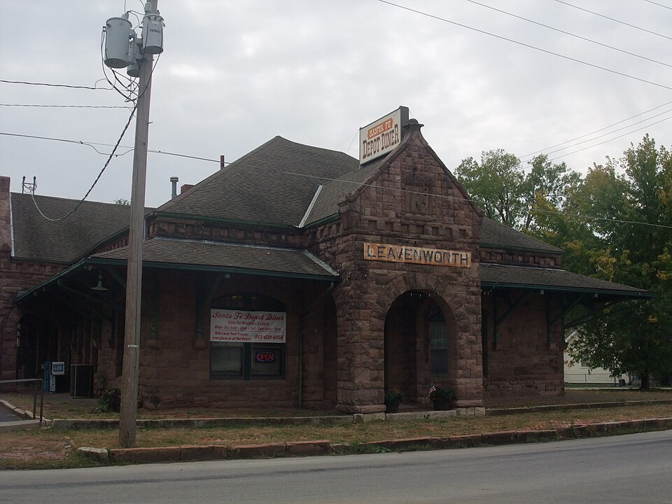 Photograph of Atchison, Topeka and Santa Fe Railroad Passenger Depot