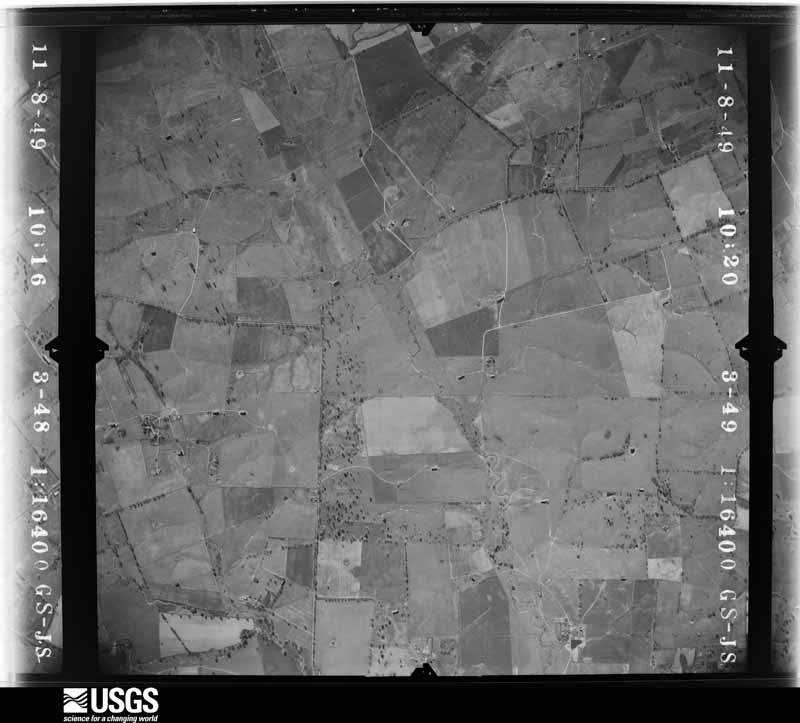 U.S. Geological Survey aerial photograph, 1949-11-01, scale 1:16400