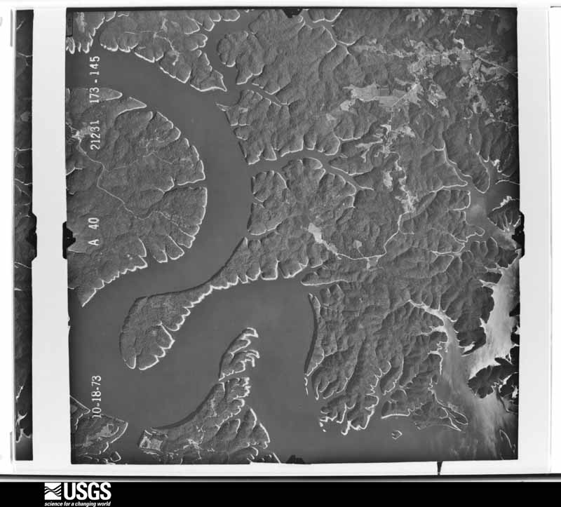 U.S. Geological Survey aerial photograph, 1973-10-18, scale 1:52000