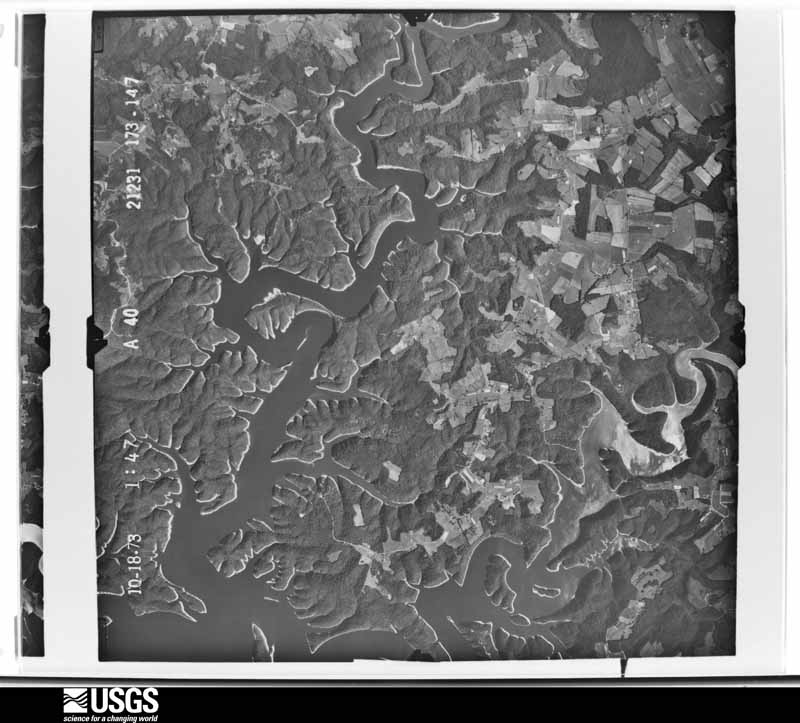 U.S. Geological Survey aerial photograph, 1973-10-18, scale 1:52000